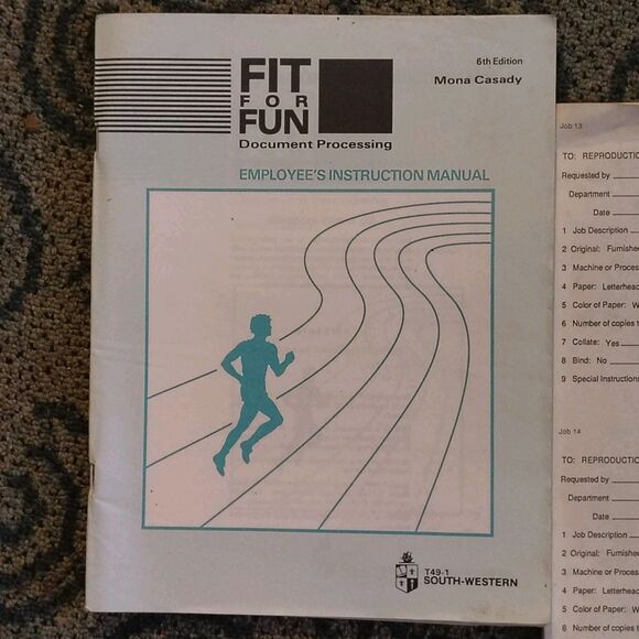 Fit For Fun 6th Edition  Document Processing Mona Casady 2 BOOKS 1 MATERIAL BOOK - Picture 3 of 9